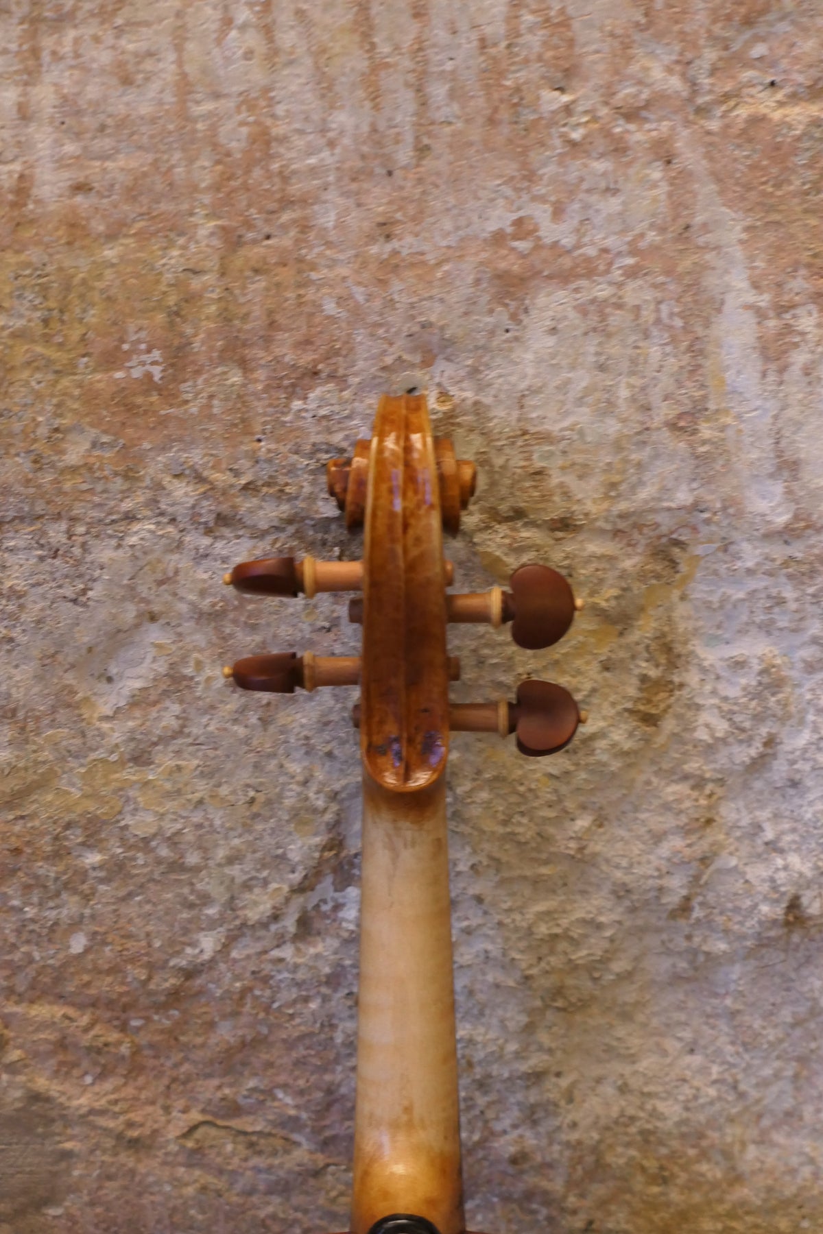 Handmade figured maple and spruce violin. No.52