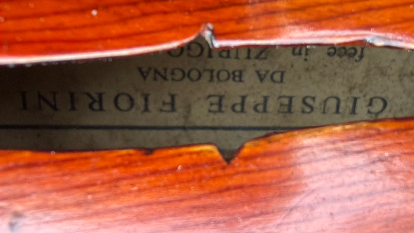 Markneukirchen Violin, early C20th. Labelled as Giuseppe Fiorini