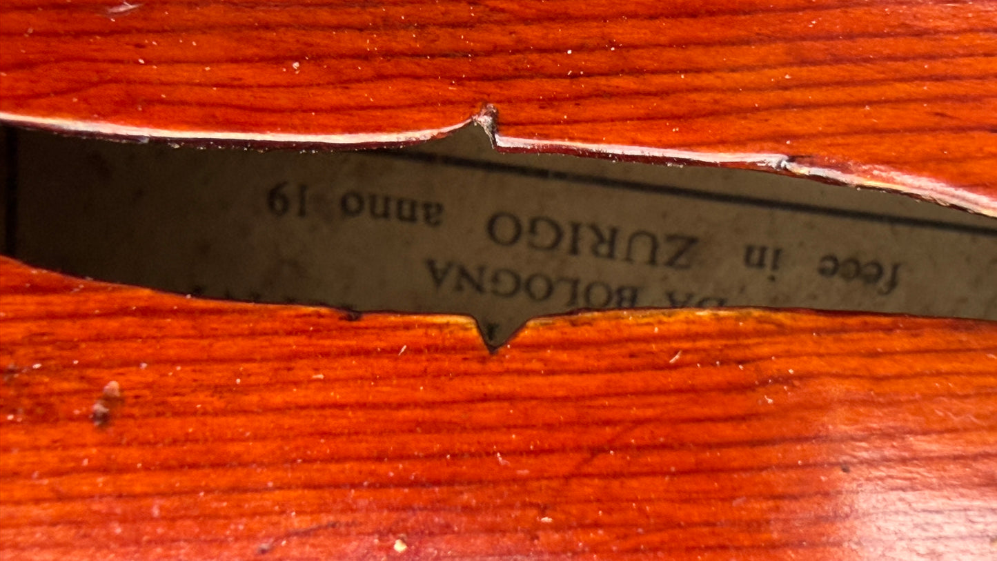 Markneukirchen Violin, early C20th. Labelled as Giuseppe Fiorini