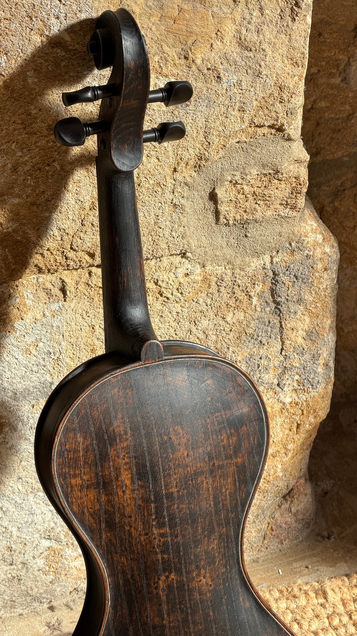 Cornerless Violin in Darkened Bog Oak (# 75)