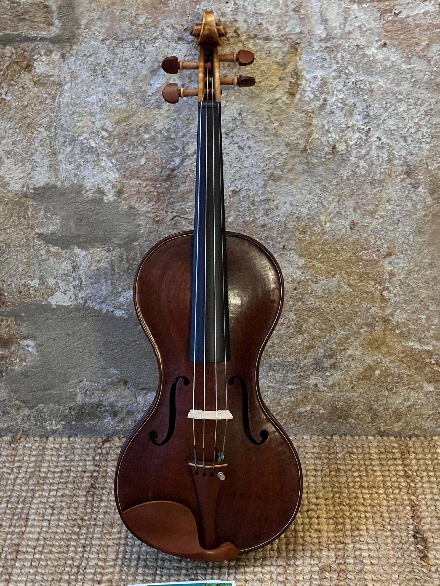 Cornerless 4-String Violin in Reclaimed Mahogany - available now #69