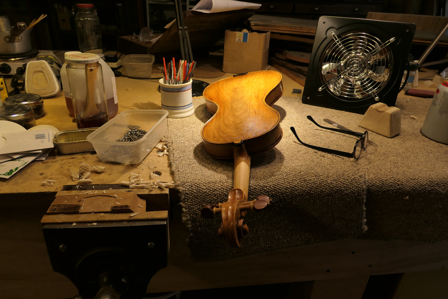 SOLD - Beechwood Cornerless violin #56