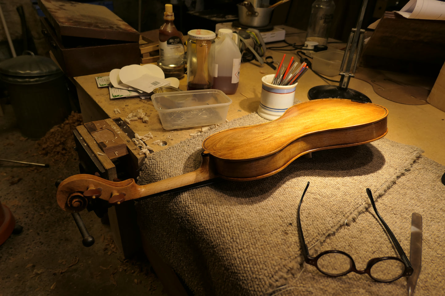 SOLD - Beechwood Cornerless violin #56