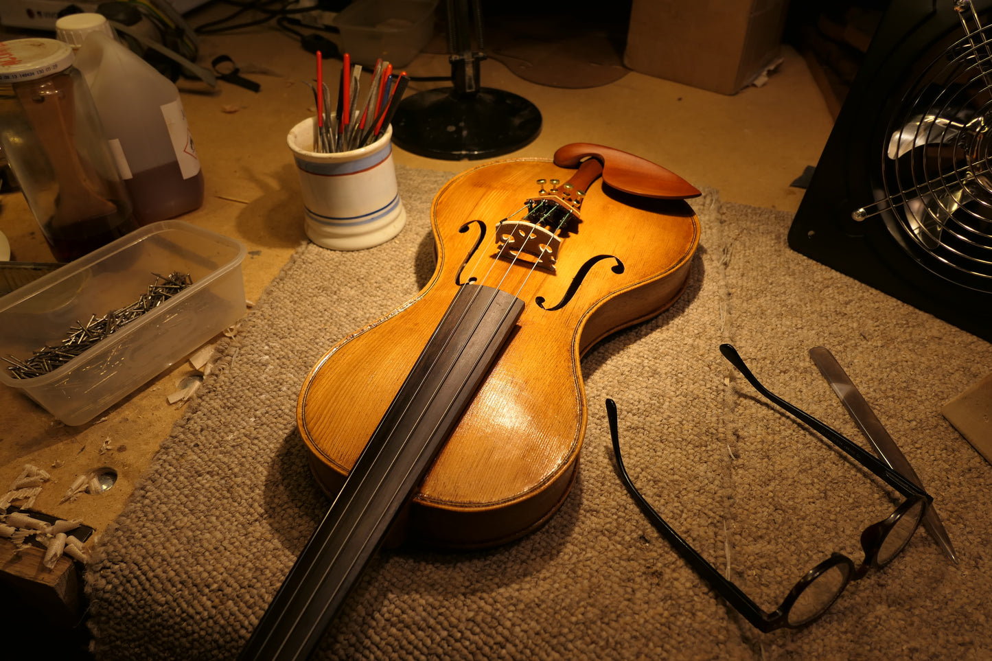 SOLD - Beechwood Cornerless violin #56