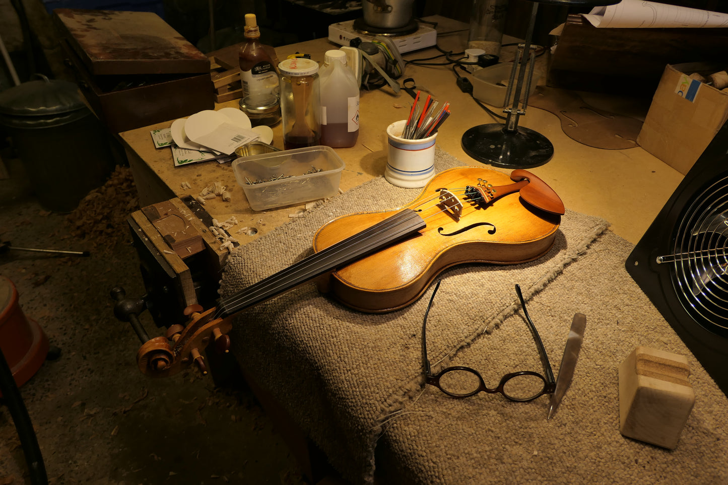 SOLD - Beechwood Cornerless violin #56