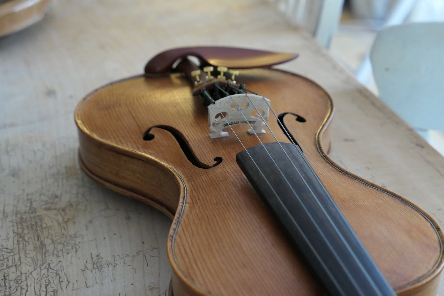 SOLD - Beechwood Cornerless violin #56