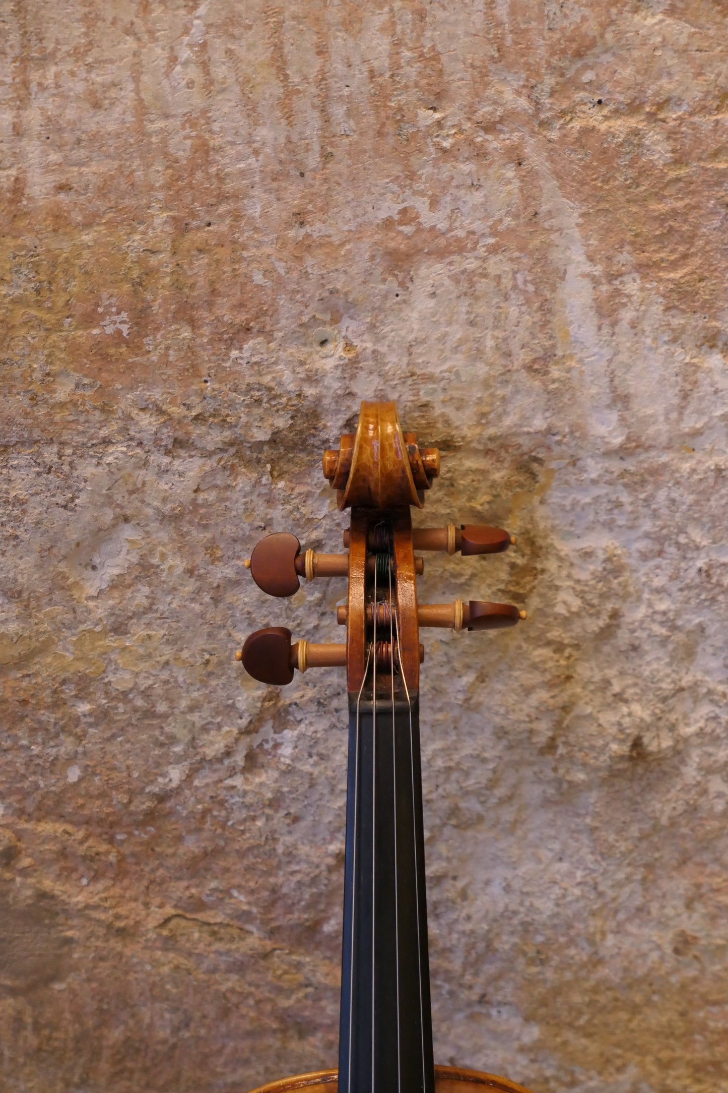 Handmade figured maple and spruce violin. No.52