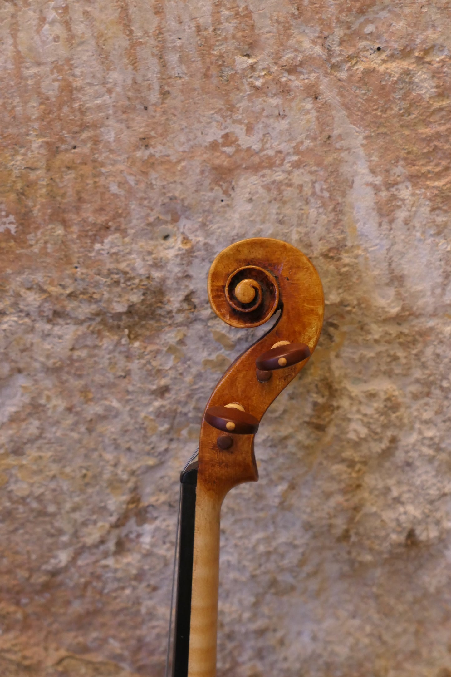 Handmade figured maple and spruce violin. No.52