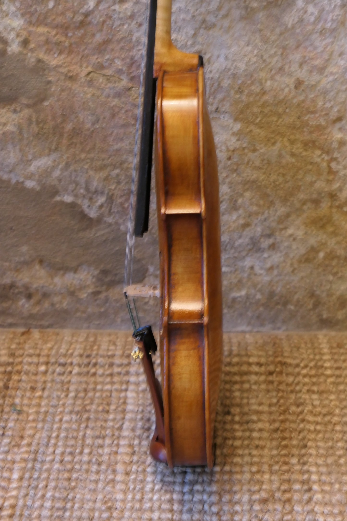 Handmade figured maple and spruce violin. No.52