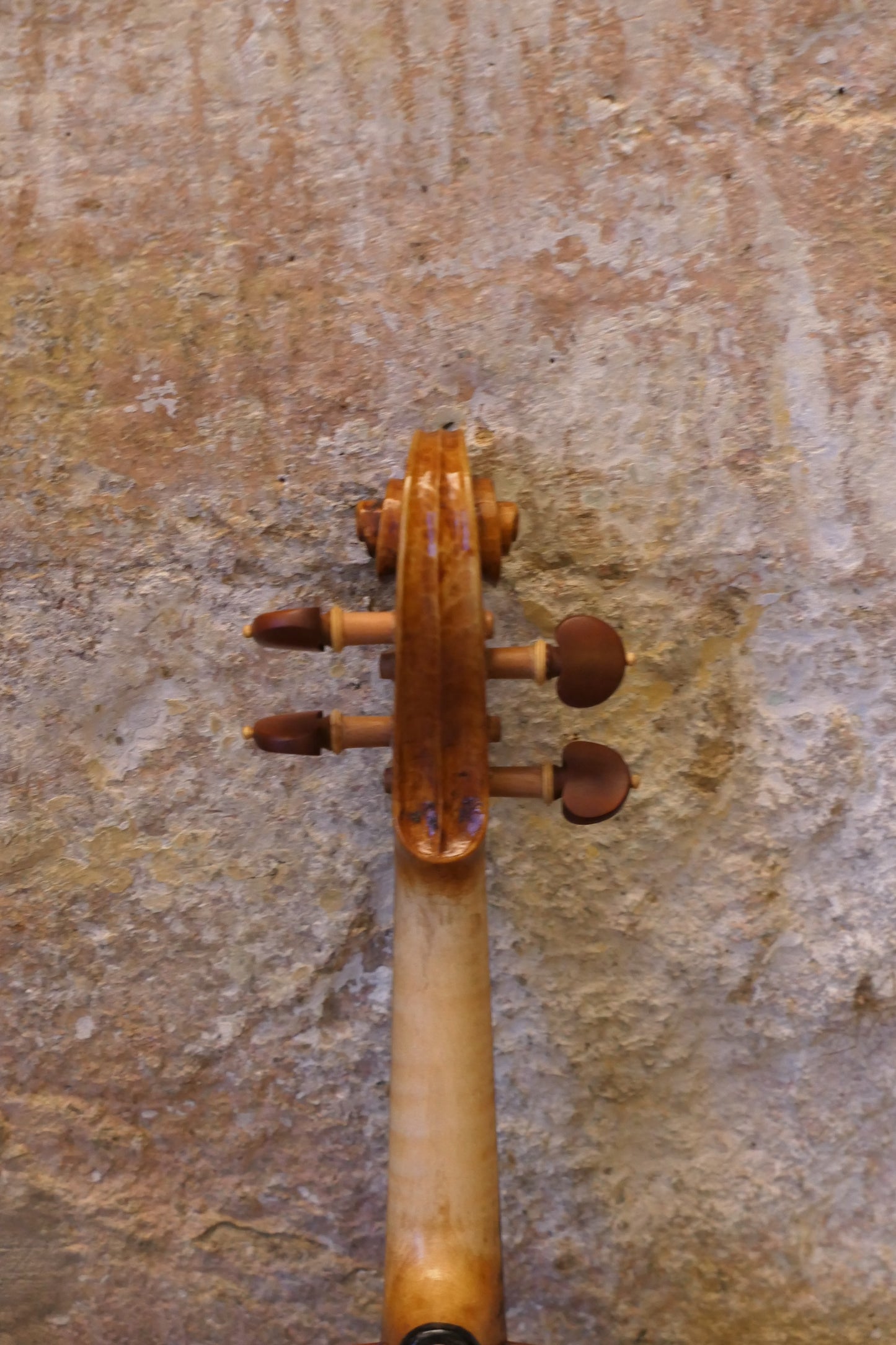 Handmade figured maple and spruce violin. No.52