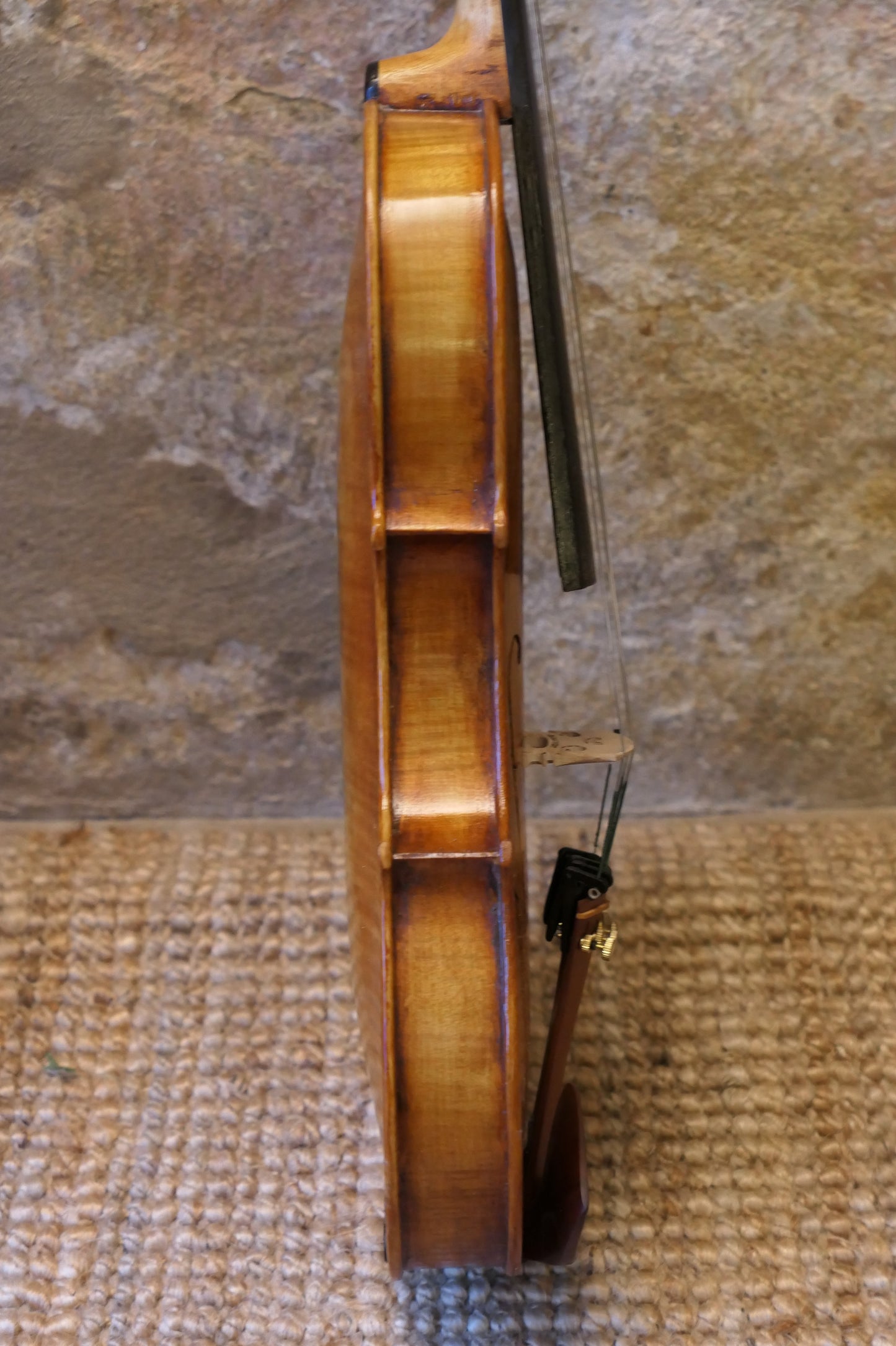 Handmade figured maple and spruce violin. No.52