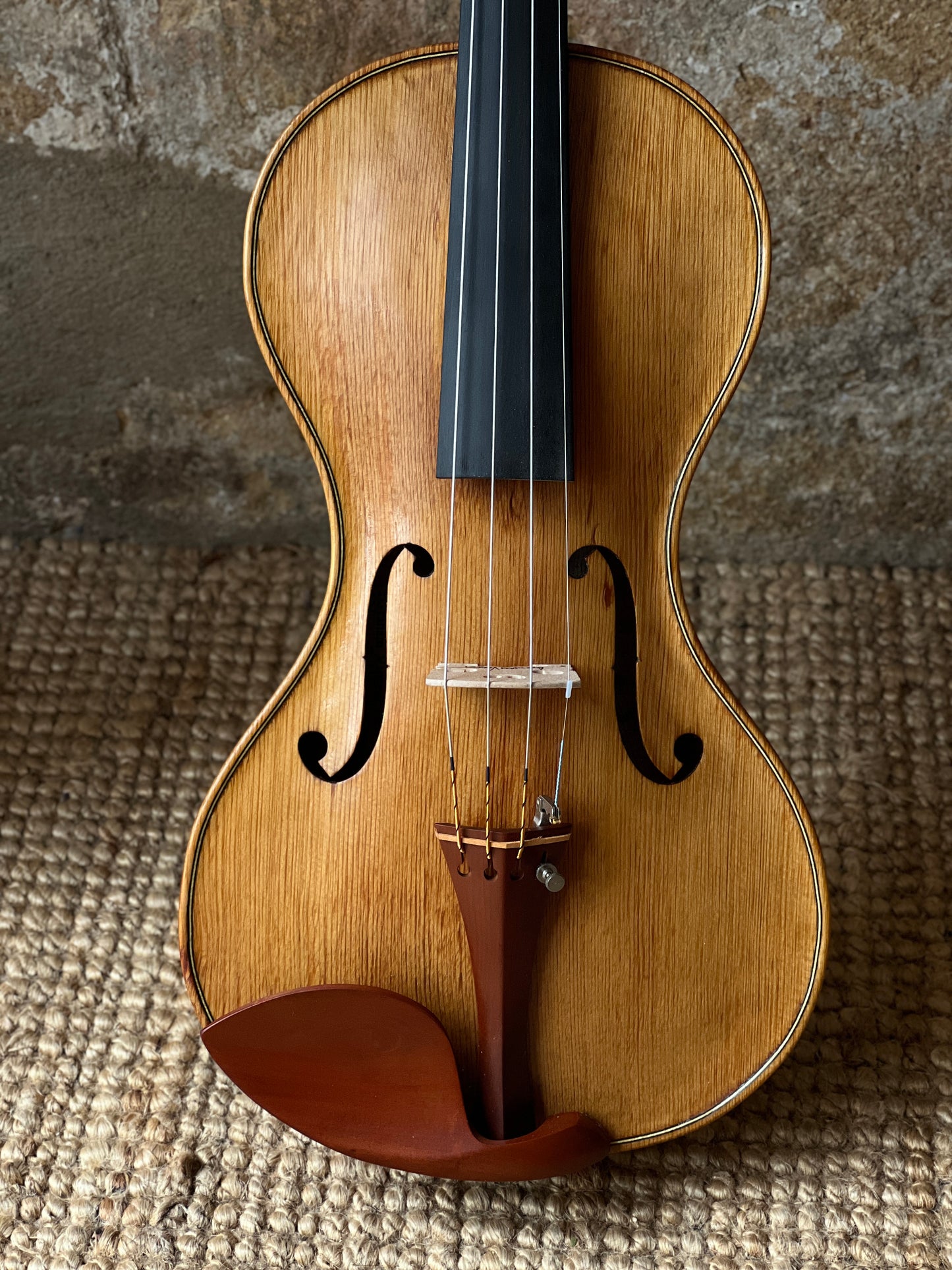 Cornerless violin in Maple and reclaimed Western White Pine # 73