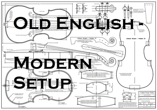 Violin Plans - Old English Pattern - Modern Setup - A1
