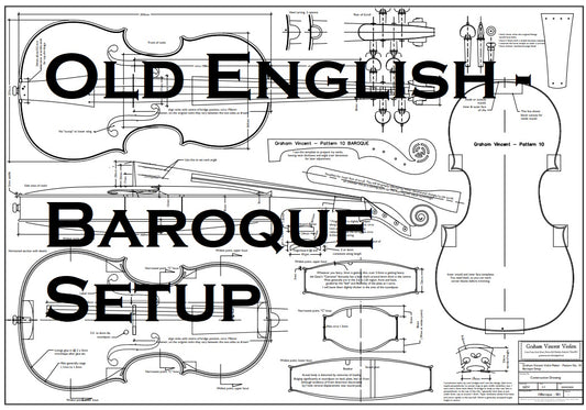 Violin Plans - Old English Pattern - Baroque Setup - A1