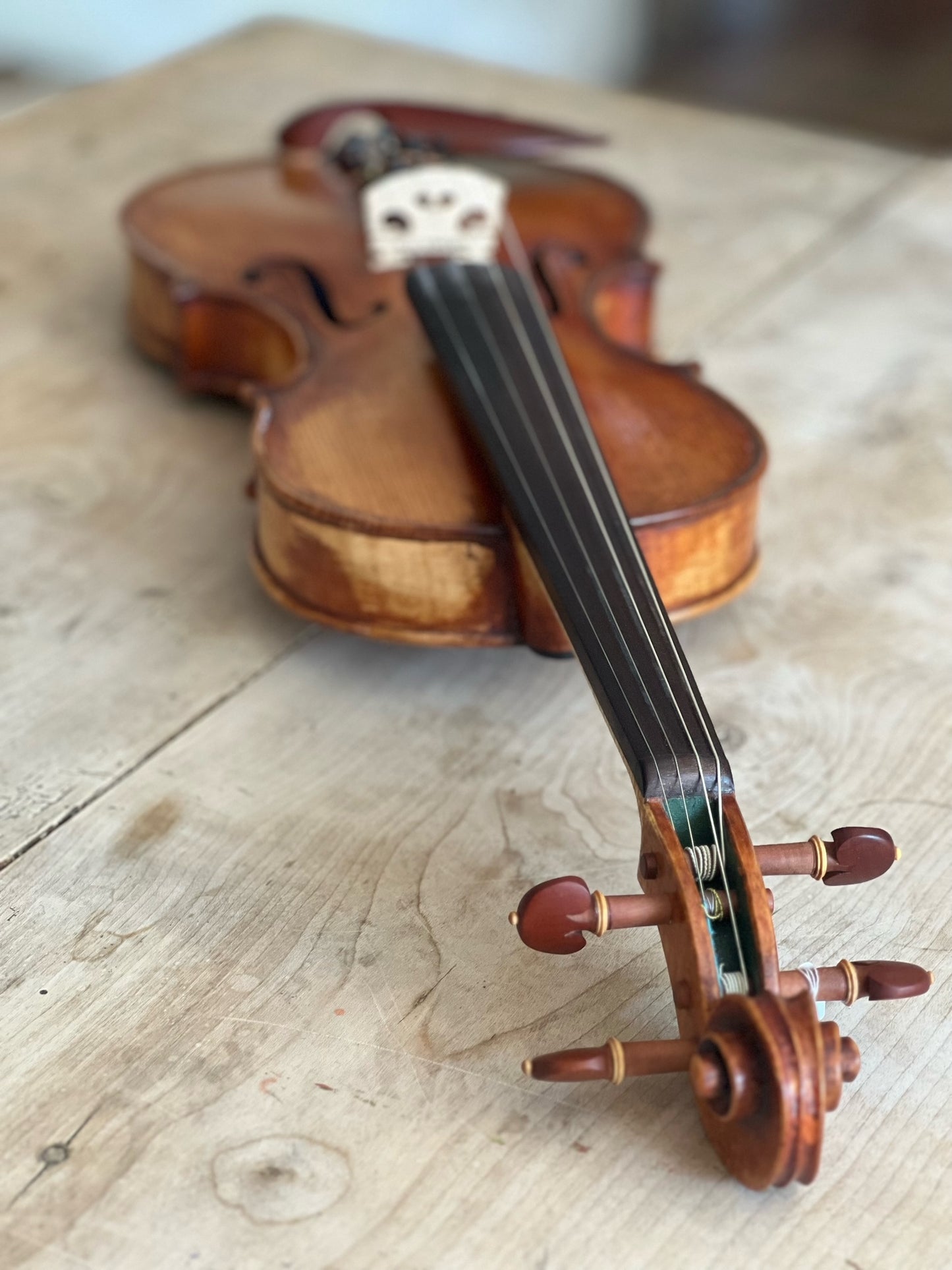 SOLD - Handmade English Violin in figured maple and spruce